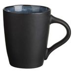 Casa si Gradina - Bucatarie si vesela - Cani si pahare - Cani si cesti - Cana Ceramica Neagra si Albastra cu Margine Ondulata, 460ml - Infinity.ro