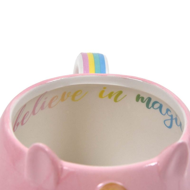 Casa si Gradina - Bucatarie si vesela - Cani si pahare - Cani si cesti - Cana decorativa 3D cu unicorn, 580 ml, roz - Infinity.ro