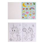 Carti si Birotica - Carti - Carti pentru copii - Carti de colorat - Carte de colorat A4 cu autocolante, 28 file, Unicorn, Mov - Infinity.ro