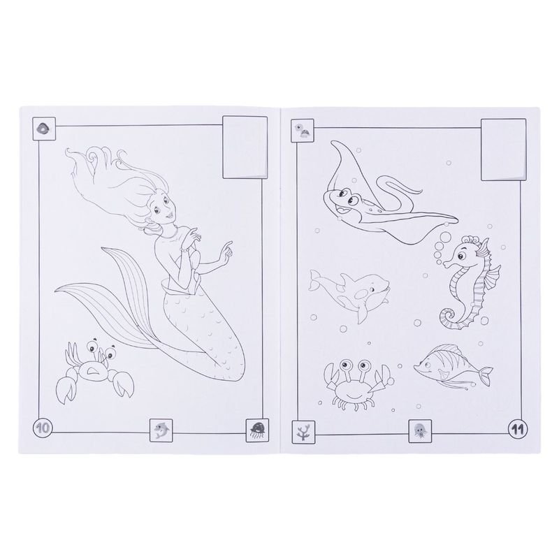 Carti si Birotica - Carti - Carti pentru copii - Carti de colorat - Carte de Colorat A4 cu Autocolante Sirene - Infinity.ro