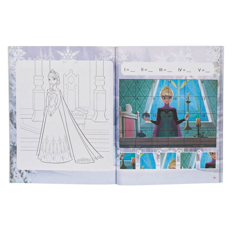 Carti si Birotica - Carti - Carti pentru copii - Carti de colorat - Carte de colorat A4 cu autocolante, Frozen 2, 4000 buc, Roz - Infinity.ro