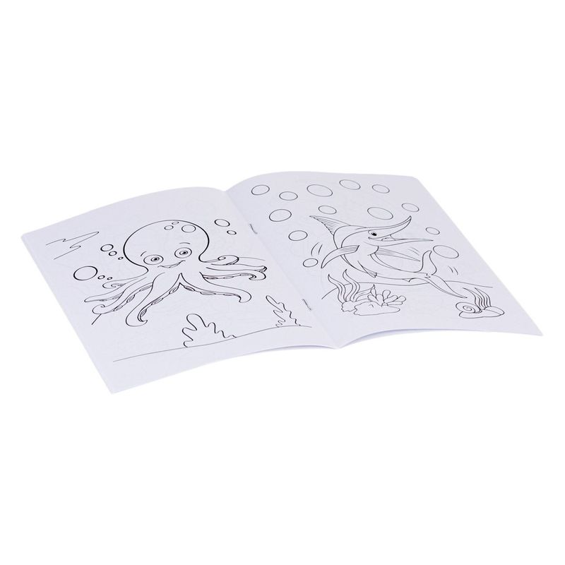 Carti si Birotica - Carti - Carti pentru copii - Carti de colorat - Carte de Colorat cu Animale Marine, Format A5, 12 Pagini - Infinity.ro