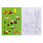 Carti si Birotica - Carti - Carti pentru copii - Carti de colorat - Carte de Colorat cu Autocolante Vehicule, 32 de File, Multicolor - Infinity.ro