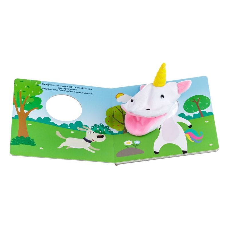 Carti si Birotica - Carti - Carti pentru copii - Basme si povesti - Carte cu poveste si figurina de plus, Unicorn, 22x22 cm - Infinity.ro