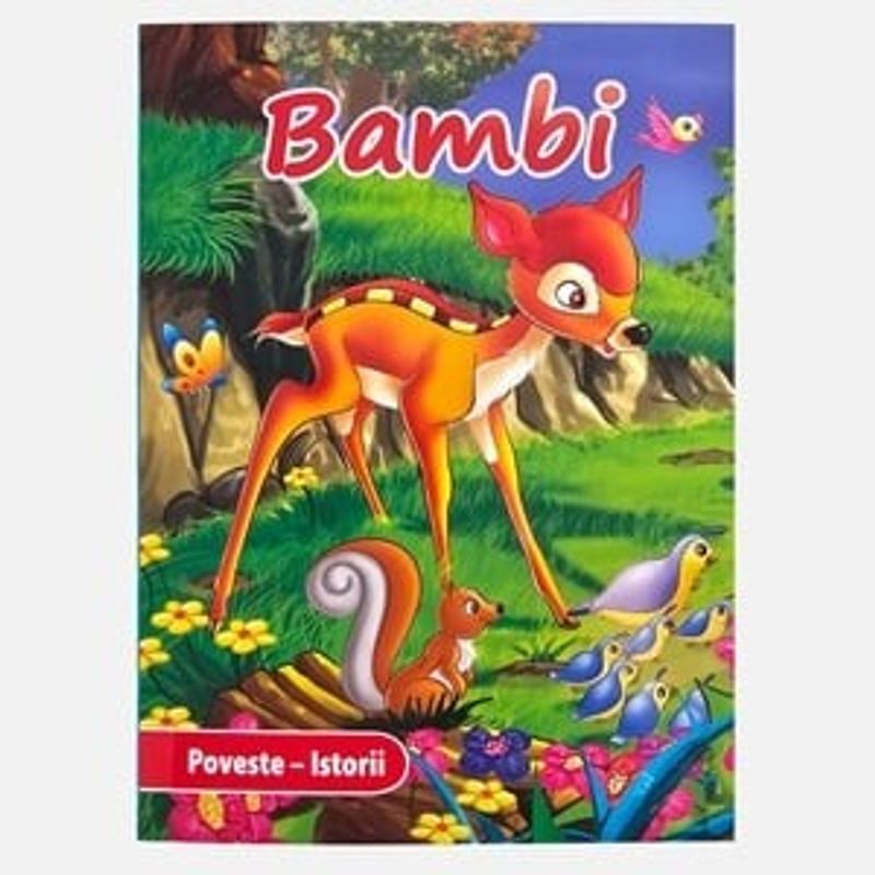 Carti si Birotica - Carti - Carti pentru copii - Basme si povesti - Carte cu Glitter, Bambi, 12x16cm, 24 File - Infinity.ro