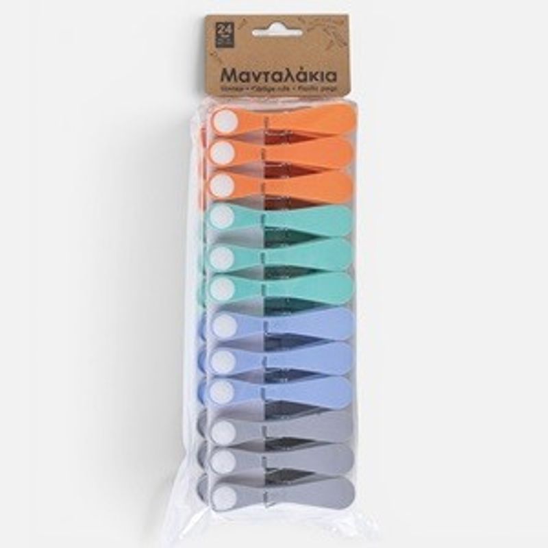 Market - Spalare si intretinere rufe - Uscatoare de rufe si accesorii - Cârlige de rufe Softgrip, 4 culori, 9cm, 24 buc - Infinity.ro