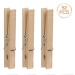 Market - Spalare si intretinere rufe - Uscatoare de rufe si accesorii - Carlige din Lemn pentru Rufe, 8,5 cm, 52 buc - Infinity.ro