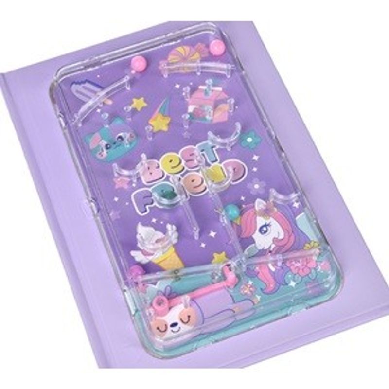 Carti si Birotica - Papetarie - Agende si calendare - Agende si carnete - Carnetel Fancy Lila cu Joc 3D Flipper Unicorn - 80 fileuri - Infinity.ro