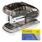 Carti si Birotica - Birotica - Accesorii de birou - Capsatoare si perforatoare - Capsator Mini Negru cu Rezerve 26/6, 1000 buc - Infinity.ro