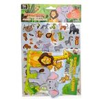 Casa si Gradina - Decoratiuni - Stickere decorative - Set Autocolante cu Animale din Jungla si Album, 56 bucati, Multicolor - Infinity.ro
