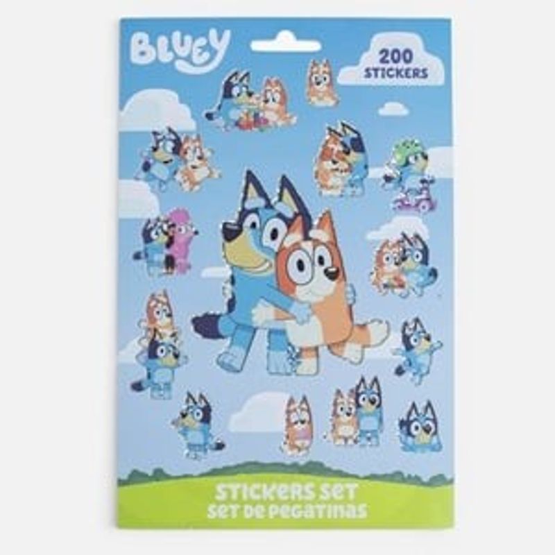 Casa si Gradina - Decoratiuni - Stickere decorative - Set Autocolante cu Personaje de Desene Animate, 200 buc, 4 File, Albastru - Infinity.ro