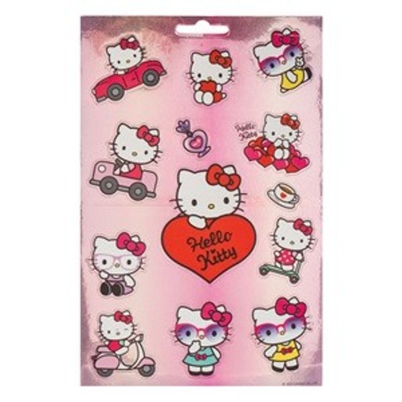 Casa si Gradina - Decoratiuni - Stickere decorative - Set Autocolante Hello Kitty, 200 buc, 4 file - Infinity.ro