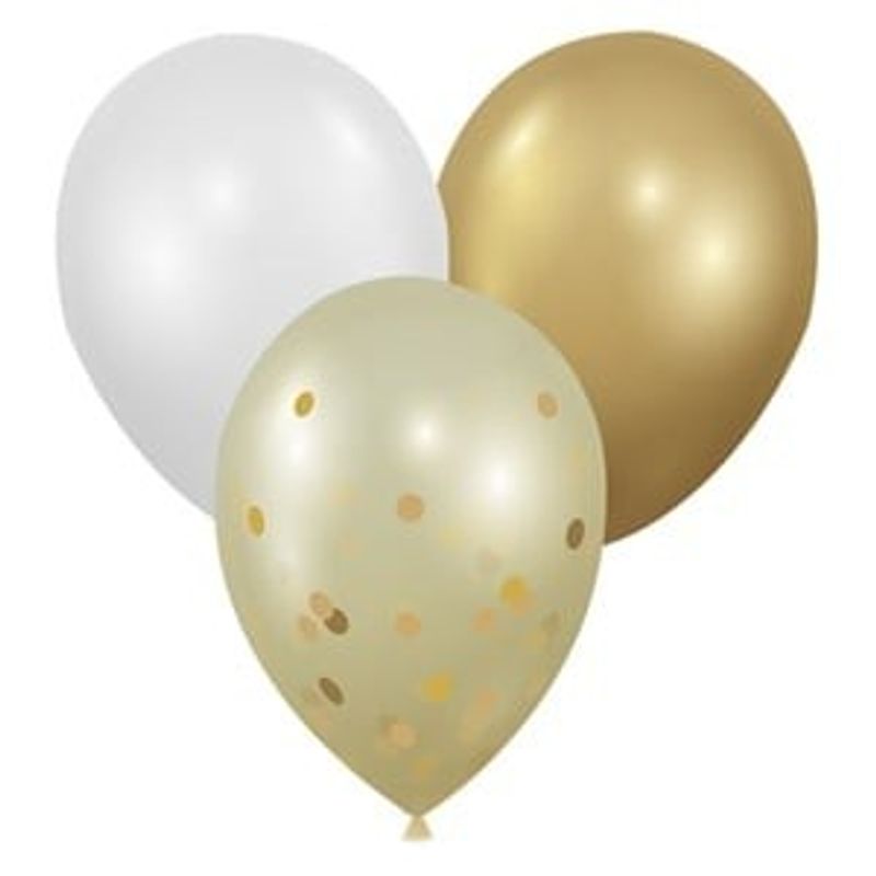 Casa si Gradina - Decoratiuni - Decoratiuni petrecere - Baloane - Set Baloane de Petrecere 3 Culori cu Confetti, 23cm, 120 buc - Infinity.ro