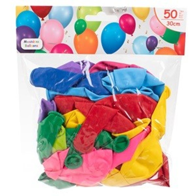Casa si Gradina - Decoratiuni - Decoratiuni petrecere - Baloane - Set Baloane Colorate de Petrecere Multicolor 30cm - 50 buc - Infinity.ro