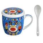 Casa si Gradina - Bucatarie si vesela - Cani si pahare - Cani si cesti - Set Cana de Craciun cu Capac & Lingura Ren cu Cadouri 340ml - 3 piese - Infinity.ro