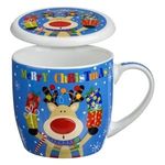 Casa si Gradina - Bucatarie si vesela - Cani si pahare - Cani si cesti - Set Cana de Craciun cu Capac & Lingura Ren cu Cadouri 340ml - 3 piese - Infinity.ro