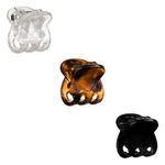 Fashion, accesorii si bijuterii - Copii - Accesorii copii - Accesorii pentru par copii - Set Clame de Par pentru Femei - Negru, Maro, Transparent - Infinity.ro