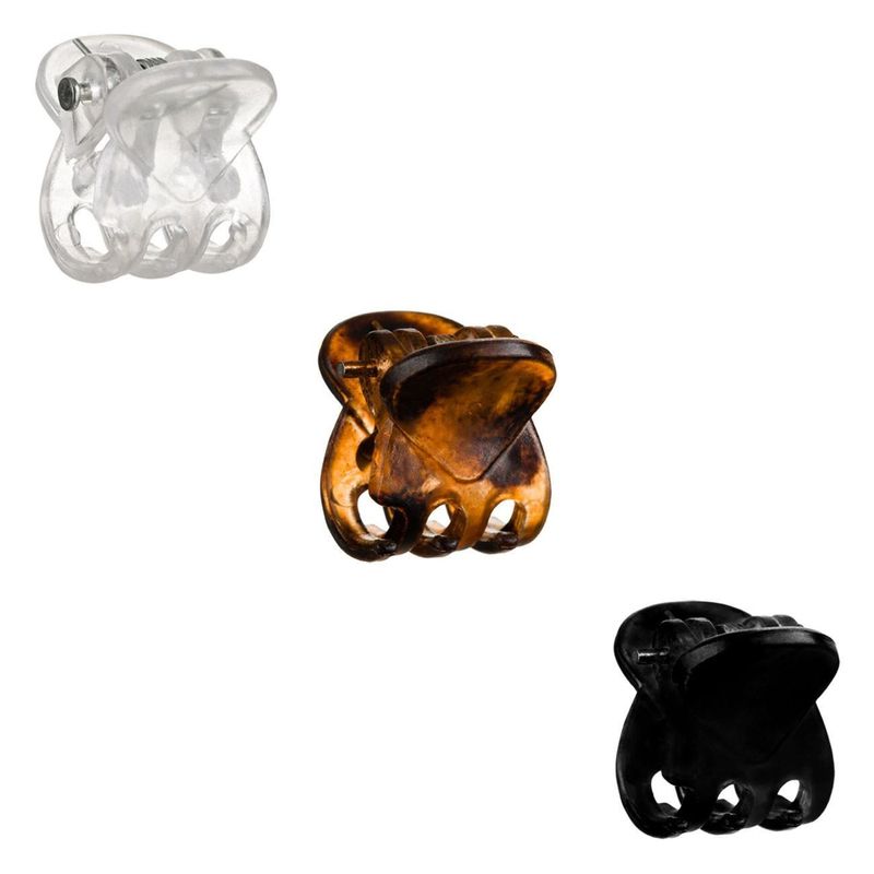 Fashion, accesorii si bijuterii - Copii - Accesorii copii - Accesorii pentru par copii - Set Clame de Par pentru Femei - Negru, Maro, Transparent - Infinity.ro