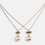 Jucarii, Copii si Bebe - Jucarii si jocuri - Jucarii de rol - Frumusete, bijuterii si accesorii fetite - Set Coliere pentru Copii BFF cu Margele Transparente si Confeti - 2 buc - Infinity.ro