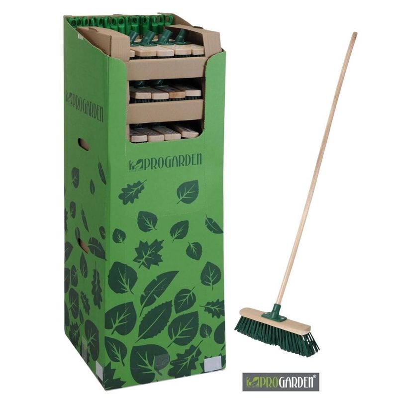 Market - Curatenie si intretinere casa - Produse menaj - Maturi si farase - Matura de gradina, cu coada din lemn, ProGarden, culoare verde, 120 cm - Infinity.ro