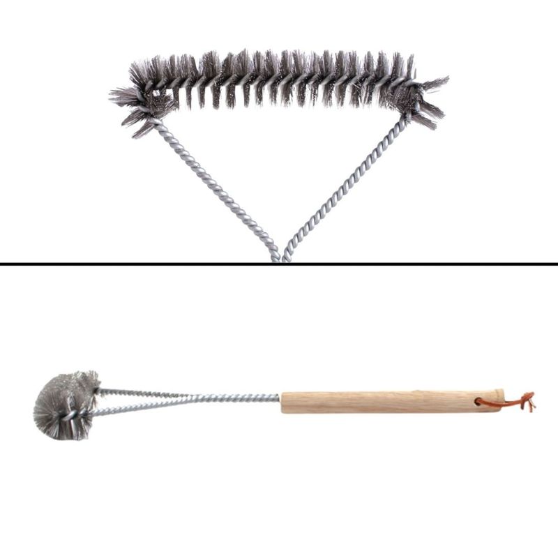 Casa si Gradina - Gradina si terasa - Gratare si accesorii - Accesorii gratare - Perie pentru curatarea gratarului, forma triunghiulara, peri metalici rezistenti, maner din lemn, BBQ - Infinity.ro