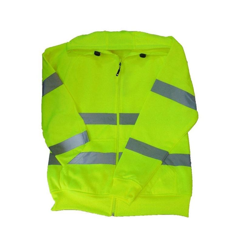 Casa si Gradina - Constructii - Echipamente de lucru - Imbracaminte protectia muncii - Hanorac reflectorizant cu fermoar  si gluga LH-AMSEL M Verde Deschis - Infinity.ro