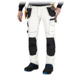 Casa si Gradina - Constructii - Echipamente de lucru - Imbracaminte protectia muncii - Pantaloni de protectie, JEANS415, din denim Alb 46 - Infinity.ro