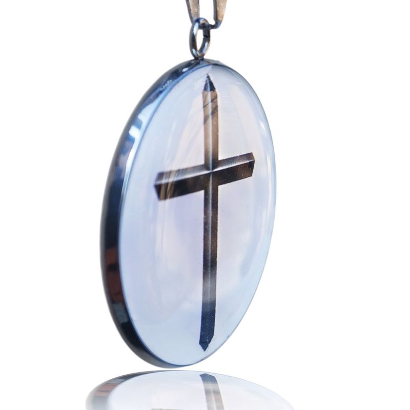 Fashion, accesorii si bijuterii - Barbati - Bijuterii barbati - Lanturi si pandantive barbati - Colier Latin Cross, in cutie cadou, design simplist, bijuterie barbati CLCS - Infinity.ro