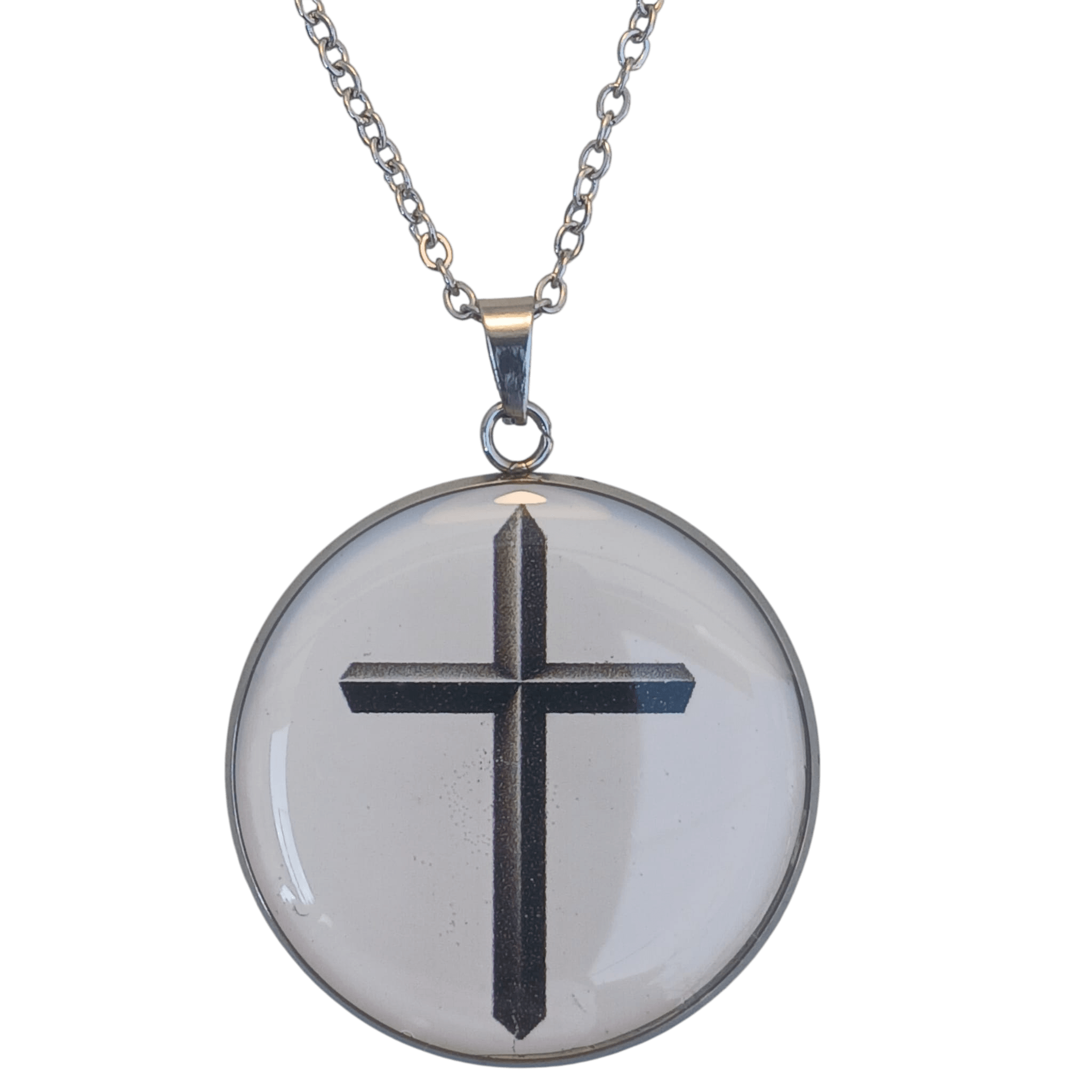 Colier Latin Cross, in cutie cadou, design simplist, bijuterie barbati CLCS