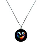 Fashion, accesorii si bijuterii - Femei - Bijuterii femei - Coliere femei - Colier Spectrum Heart, in cutie cadou, design contrastant, bijuterie dama CLN25 - Infinity.ro