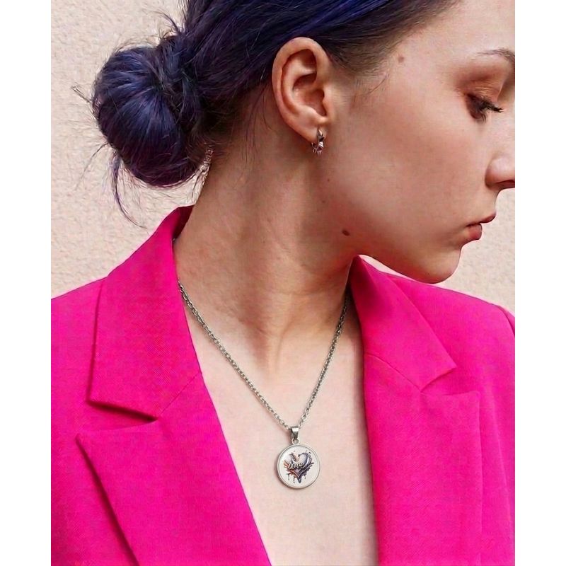 Fashion, accesorii si bijuterii - Femei - Bijuterii femei - Coliere femei - Colier Chrome Romance, in cutie cadou, design metalic, bijuterie femei CLCR - Infinity.ro