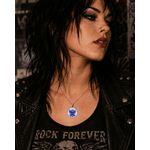Fashion, accesorii si bijuterii - Femei - Bijuterii femei - Coliere femei - Colier Heart of Rock, in cutie cadou, design metalic, bijuterie femei CLHR - Infinity.ro
