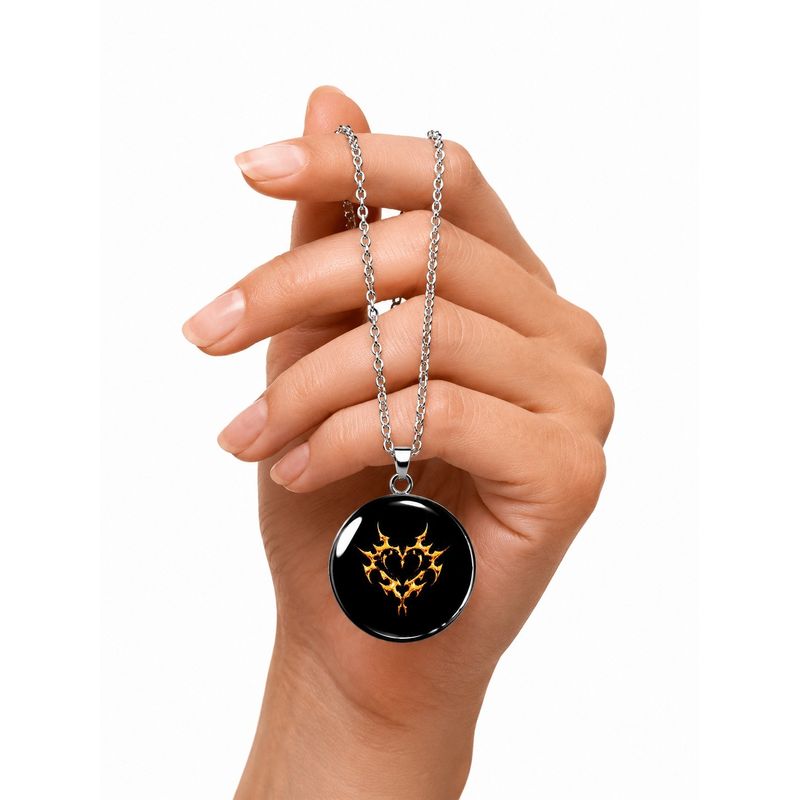 Fashion, accesorii si bijuterii - Femei - Bijuterii femei - Coliere femei - Colier Savage Heart, in cutie cadou, design contrastant, bijuterie dama CLN13 - Infinity.ro