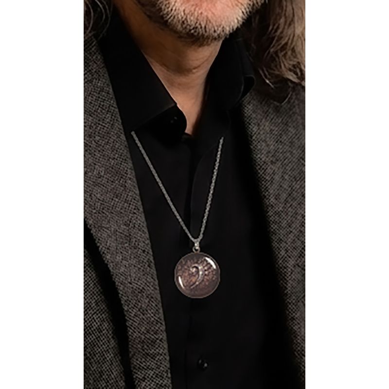 Fashion, accesorii si bijuterii - Barbati - Bijuterii barbati - Lanturi si pandantive barbati - Colier Obsidian Symphony, in cutie cadou, design contrastant, bijuterie barbati CLChFA - Infinity.ro