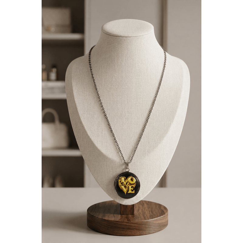 Fashion, accesorii si bijuterii - Femei - Bijuterii femei - Coliere femei - Colier Eclipse of Love, in cutie cadou, design contrastant, bijuterie femei CLN4 - Infinity.ro