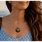 Fashion, accesorii si bijuterii - Femei - Bijuterii femei - Coliere femei - Colier Eclipse of Love, in cutie cadou, design contrastant, bijuterie femei CLN4 - Infinity.ro