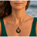 Fashion, accesorii si bijuterii - Femei - Bijuterii femei - Coliere femei - Colier Eclipse of Love, in cutie cadou, design contrastant, bijuterie femei CLN4 - Infinity.ro