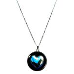 Fashion, accesorii si bijuterii - Femei - Bijuterii femei - Coliere femei - Colier Abyss Heart, in cutie cadou, design contrastant, bijuterie dama CLN24 - Infinity.ro