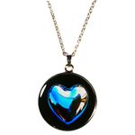 Fashion, accesorii si bijuterii - Femei - Bijuterii femei - Coliere femei - Colier Abyss Heart, in cutie cadou, design contrastant, bijuterie dama CLN24 - Infinity.ro