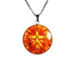 Fashion, accesorii si bijuterii - Femei - Bijuterii femei - Coliere femei - Colier Holy Light cu strasuri, in cutie cadou, design contrastant, bijuterie unisex CLNs28 - Infinity.ro
