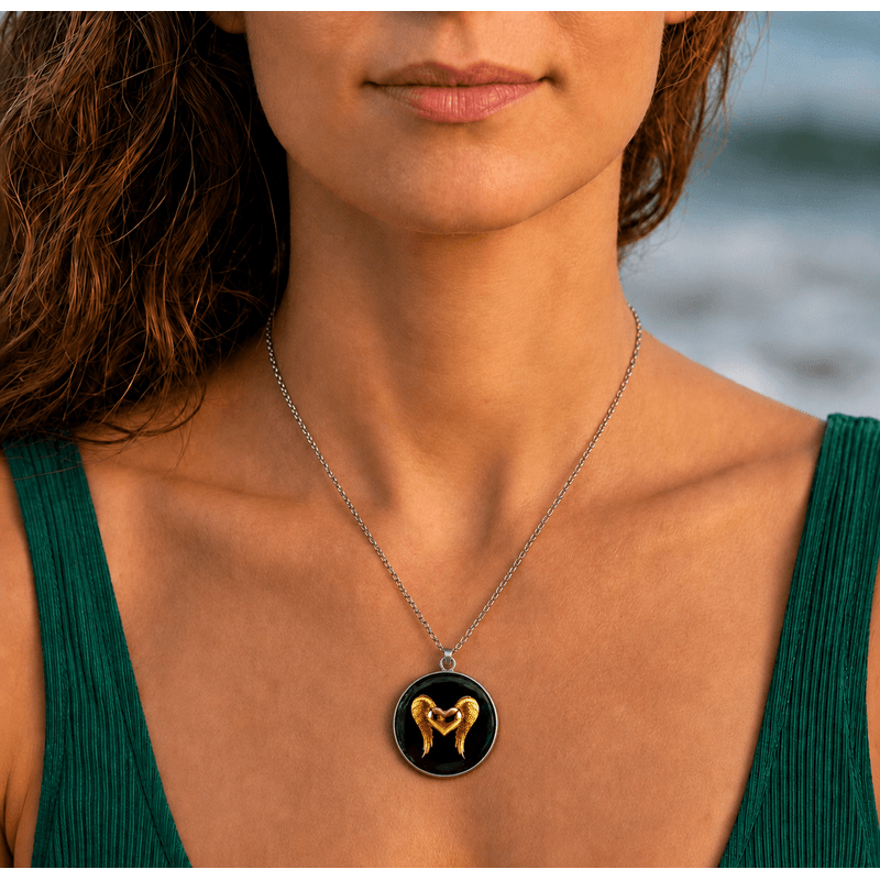 Fashion, accesorii si bijuterii - Femei - Bijuterii femei - Coliere femei - Colier Rogue Heart, in cutie cadou, design contrastant, bijuterie femei CLN6 - Infinity.ro