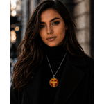 Fashion, accesorii si bijuterii - Femei - Bijuterii femei - Coliere femei - Colier Holy Light cu strasuri, in cutie cadou, design contrastant, bijuterie unisex CLNs28 - Infinity.ro