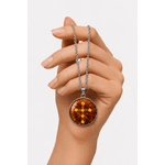 Fashion, accesorii si bijuterii - Femei - Bijuterii femei - Coliere femei - Colier Holy Light cu strasuri, in cutie cadou, design contrastant, bijuterie unisex CLNs28 - Infinity.ro