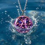 Fashion, accesorii si bijuterii - Femei - Bijuterii femei - Coliere femei - Colier caligrafic cu initiala A, in cutie cadou cu sigiliu, design somptuos, bijuterie dama CLFA - Infinity.ro