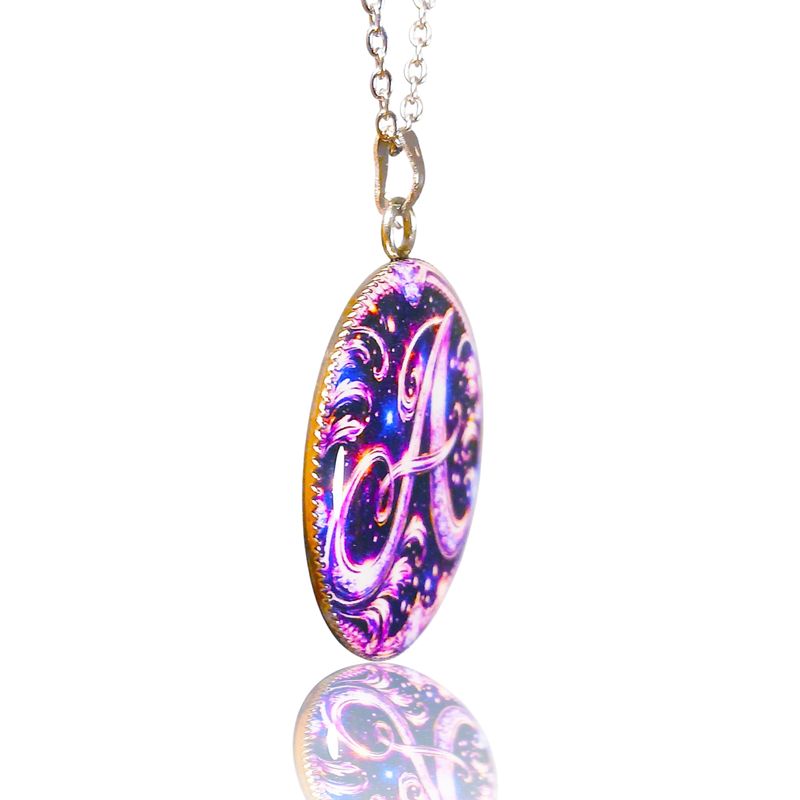 Fashion, accesorii si bijuterii - Femei - Bijuterii femei - Coliere femei - Colier caligrafic cu initiala A, in cutie cadou cu sigiliu, design somptuos, bijuterie dama CLFA - Infinity.ro