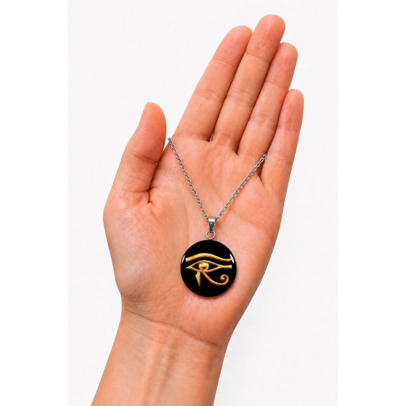Fashion, accesorii si bijuterii - Femei - Bijuterii femei - Coliere femei - Colier Ancestral Glyph, in cutie cadou, design contrastant, bijuterie unisex CLN7 - Infinity.ro