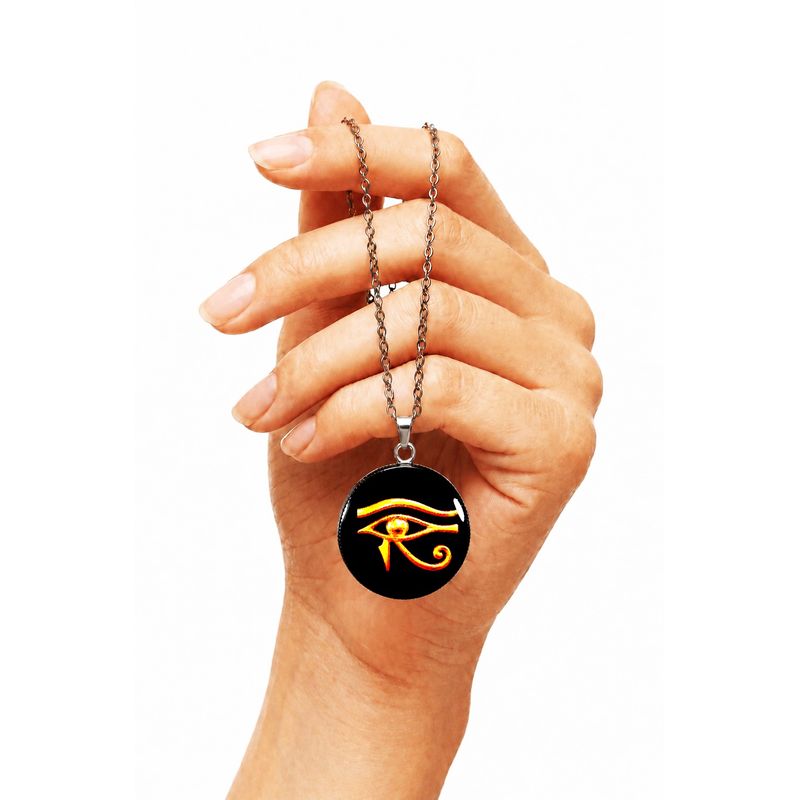 Fashion, accesorii si bijuterii - Femei - Bijuterii femei - Coliere femei - Colier Ancestral Glyph, in cutie cadou, design contrastant, bijuterie unisex CLN7 - Infinity.ro