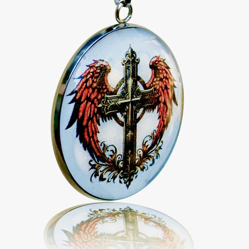 Fashion, accesorii si bijuterii - Barbati - Bijuterii barbati - Lanturi si pandantive barbati - Colier Gothic Cross, in cutie cadou, design medieval, bijuterie barbati CLCAR - Infinity.ro