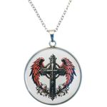 Fashion, accesorii si bijuterii - Barbati - Bijuterii barbati - Lanturi si pandantive barbati - Colier Gothic Cross, in cutie cadou, design medieval, bijuterie barbati CLCAR - Infinity.ro