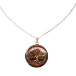 Fashion, accesorii si bijuterii - Femei - Bijuterii femei - Coliere femei - Colier Sacred Tree of Life, in cutie cadou, design contrastant, bijuterie femei CLN18 - Infinity.ro